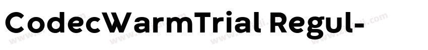 CodecWarmTrial Regul字体转换 CodecWarmTrial Regul字体转换